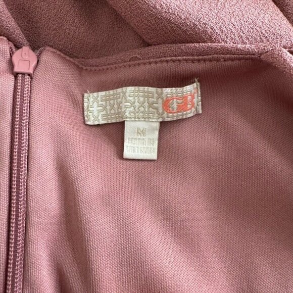 Gb Women’s Crop Jumpsuit Size Medium pink mauve sleeveless wideleg lined - Picture 2 of 10